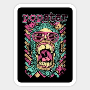 monkey popstar Sticker